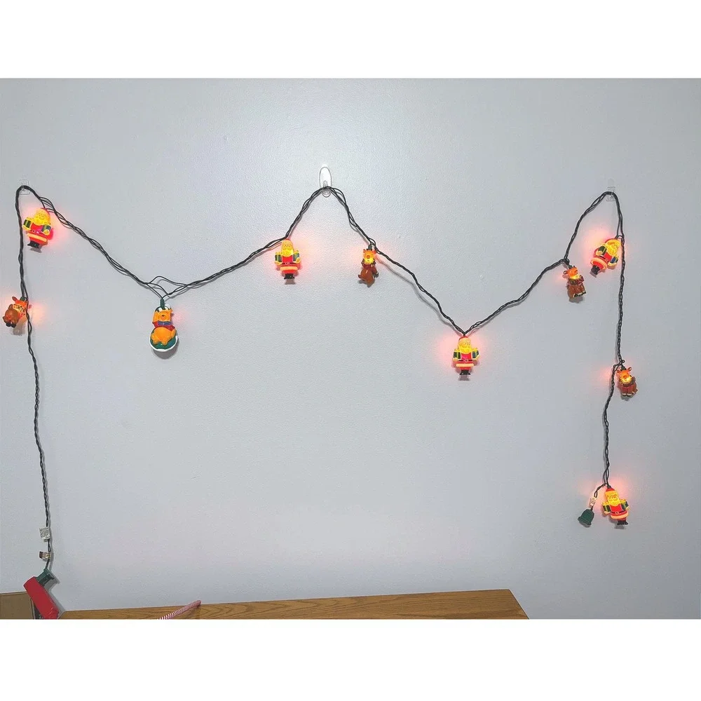 Disney Snow White Winnie the Pooh Santa Reindeer Christmas String‎ Light Lot 3pc